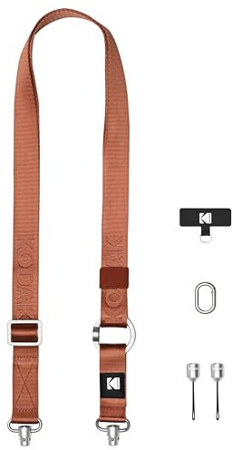 KODAK Multi-Purpose Camera Strap (Burgundy) - Quick-Release, Adjustable, Lightweight, Durable Metal Swivels, Neck Shoulder Strap for SLR, Compact Cameras, Smart Phones