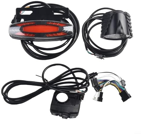 BlissfulAbode Pezzi di ricambio della bici elettrica, 36V/48V Ebike faro posteriore corredi, luci anteriori della bicicletta elettrica della lampada