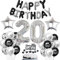 20 Geburtstag Deko Schwarzes Silber Deko 20. Geburtstag Mann Schwarz Tortendeko 20 Geburtstag Frau 20 Geburtstag Dekoration 20 Jahre Schwarz Silber Party Ballons 20. Geburtstag Schwarz Silber