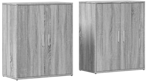 vidaXL Sideboards 2 STK. Grau Sonoma-Eiche 60x31x70 cm Holzwerkstoff