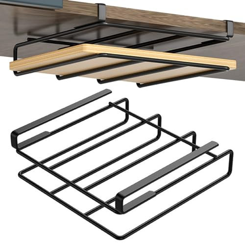 Cutting Board, Under Cabinet Cutting Board Holder, Stainless Steel Chopping Board Holder, 10.6x10.2x3.3 Cutting Board , Heavy Duty Cutting Board Hanging Rack for Kitchen, Chopping Board Holder