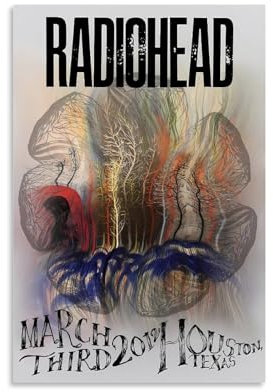 TPLLPK Radiohead-Poster, dekoratives Gemälde, Leinwand, Wandposter und Kunstdruck, modernes Familienschlafzimmer-Dekor-Poster, 20 x 30 cm