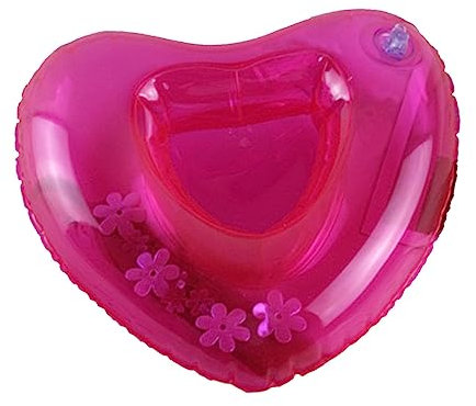 Alasum 4stücke Aufblasbare Herzförmige Getränkehalter Für Pool Rosafarbene Schwimmende Becherhalter Für Sommerpartys Und Stranddeko Für Getränke Am Wasser