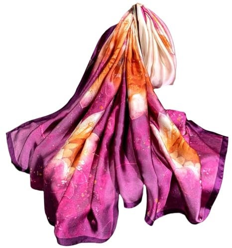 FAIRYGATE Seidentücher Damen Seidenschal Halstuch Nickituch Schals und Tücher Schal für Frauen Party Hochzeitsgeschenk Accessoires Seidentuch Tuch Frühling 87025