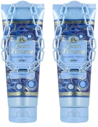 Tesori d'Oriente - Doccia Crema Thalasso Therapy con Estratto di Acqua delle Isole Fiji e Alga Marina, Deterge la Pelle e Dona Freschezza e Idratazione, 250ml (Confezione da 2)