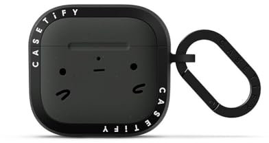 CASETiFY Bounce AirPods (4. Generation) Hülle mit Ring, militärische Qualität, Falltest, 2 m Fallschutz, kratzfest, trauriges Kartoffelgesicht von Sad Potato Club, Anthrazit