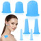 Coppette Massaggio, 7 pezzi Coppetta Anticellulite Con Borsa Portaoggetti, Coppetta Anticellulite in Silicone, Set Di Strumenti per Il Massaggio Del Corpo e Del Viso, Coppettazione Massaggio(blu)