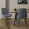 ML-Design Esszimmerstühle 2er Set, Anthrazit, Sitzfläche aus Kunstleder mit schwarzen Metallbeinen, Küchenstühle mit Rückenlehne, Wohnzimmerstühle, Polsterstühle für Esszimmer/Büro, Gepolsterte Sessel