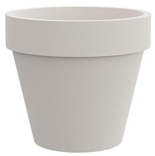 Tera Vaso grande in resina STANDARD ONE, vaso per esterno ed interno, tecnica rotazionale, vasi per piante e alberi, resistente ai raggi uv, resistente al gelo, (BIANCO, 40 CM)