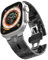 MODBAND Correa de acero inoxidable para Apple Watch Ultra 2 Band 49 mm 45 mm 44 mm 42 mm, correa de metal con cierre plegable para Apple Watch Series 9 8 7 6 5 4 3 2 1 Ultra/Ultra 2 Men(Titanium Black