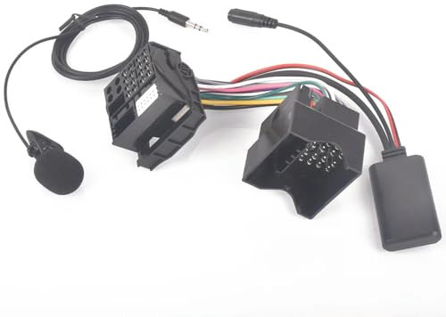 FDWPJYO Para Peugeot 206 207 307 301 407 para Citroen C4 C5 C6 Berlingo RD4 Radio Arnés Micrófono Manos Libres para Bluetooth 5.0 Adaptador AUX