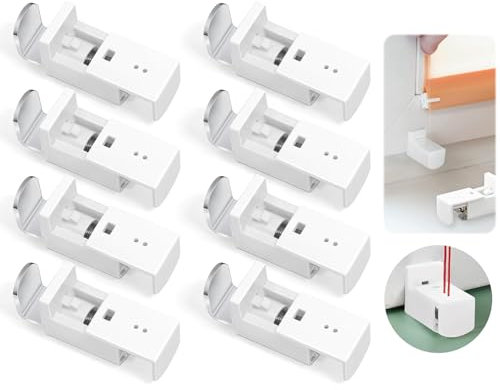 YOYEAH 8 Stück Plissee Klemmträger ohne Bohren - Halterung Ersatzteile zum Kleben - Klemmhalter für Rollos und Gespannt Plissees