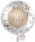balloa Folienballon XXL Hallo Baby, Helium Ballon zur Geburt, Geschenk zur Geburt, Babyparty Dekoration neutral, geeignet für Jungen und Mädchen, Luftballon rund 53cm