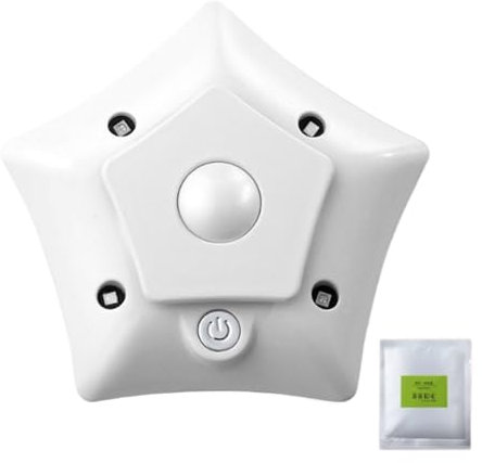 Riaisttd Toilet Lid UV Light, Closet Attachment, 4.13 inches, Automatic UV, Bathroom Cleaner, Nightlight, Home Hygiene, for Multifunctional Sterilizer, Sturdy, Rechargeable Battery, ABS