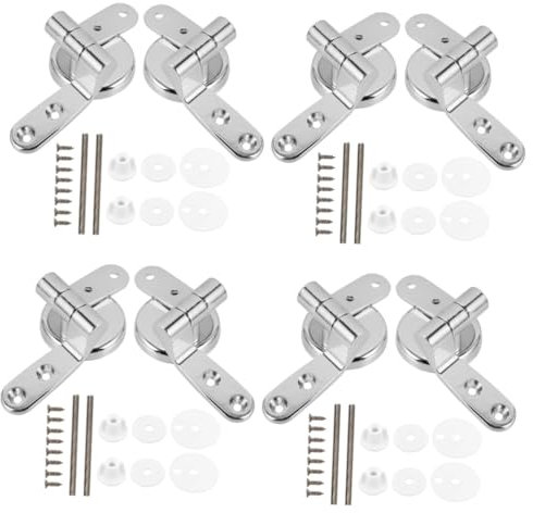 STOBOK 4 Sätze Toilettensitz Halterung Zinklegierung mit Soft Close Funktion Zubehör für Toilettendeckel Einfache Installation Langlebig und Praktisch für Standard Wc Sitze