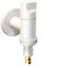 Fauhapyway Vanne d'angle en laiton blanc G1/2 G3/4 - Valve de contrôle de l'eau des toilettes pour machine à laver, salle de bain, plomberie