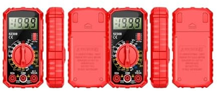 Multimetro digitale SZ308 AC/DC Voltmetro Amperometro 1999 conteggi Tester quadrato LCD HFE Triodo Buzzer Multimetro Strumento di prova(Pink)