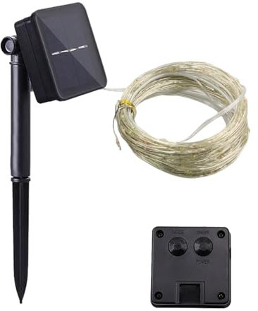 Filo di gallina a catena leggera solare, modalità impermeabili | Catena leggera bianca calda per giardino, illuminazione solare per terrazze, decorazione natalizia per casa, recinzione, giardino,