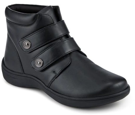 Pavers Wide Womens Wide Fit Leather Touch Fasten Boots | Autumn Winter Collection | Boot | Block