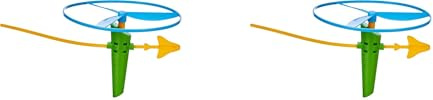 Lena 61290 - Propeller Flugspiel Fly HIGH, Flugspielzeug mit 2 Rotoren ca. 18 cm und Startervorrichtung, Propellerspiel mit Kindersicherung, Outdoor und Indoor Flugspielset für Kinder ab 3 Jahren
