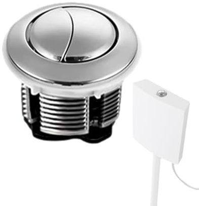 Toilet Push Button - Stainless Steel Double Push Toilet Tank Flush Button | Universal Threaded Cistern Spare Parts