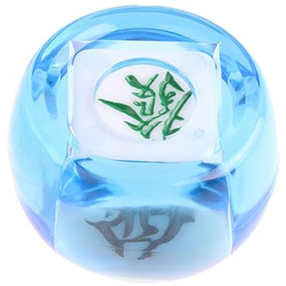 TUXCAXI Mehrseitige Würfel für chinesisches Mahjong, Acryl Partywürfel, Partyzubehör zur Unterhaltung der Gäste und als Ergänzung zu Tischspielen. Mehrseitige Mahjong, klares Blau, 4.35 cm