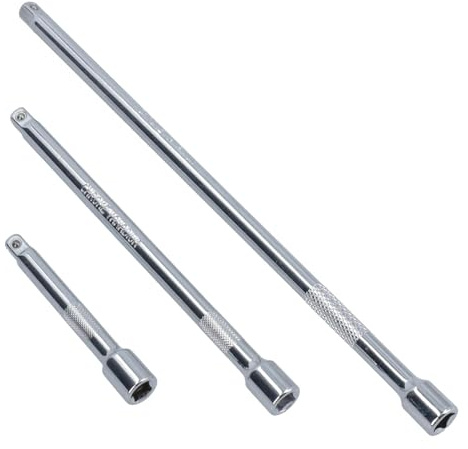 AB Tools 1/4 Drive Extension Bar Set 3 (75mm), 6 (150mm) & 9 (225mm) 3pc TE046
