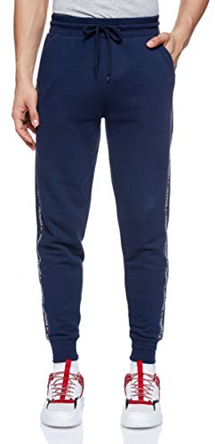 Tommy Hilfiger Herren Jogginghose Sweatpants Lang, Blau (Navy Blazer), M