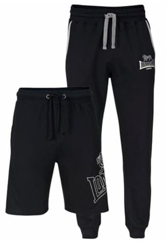 Lonsdale Herren Jogginghose und Shorts Normale Passform Doppelpack GIFFORDLAND