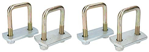 Lot de 4 boulons en U M10 40 mm x 70 mm avec plaques et écrous haute résistance