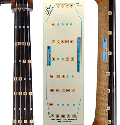 Fantastique guide des doigts pour violoncelle - Accessoires de musique pour instruments à cordes, touche et touche - Autocollants pour apprendre à jouer du violoncelle - Taille 4/4
