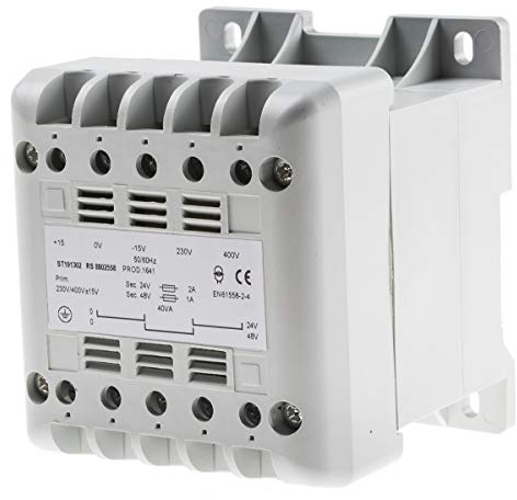 RS PRO DIN-Schienen-Trafo, 40VA, Primär 400V ac/Sekundär 24V ac DIN-Schiene, 106mm x 90mm x 87mm