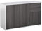 HOMCOM Buffet Meuble de Rangement 2 tiroirs coulissants 3 Portes étagère réglable Panneaux de Particules 117 x 36 x 74 cm Gris