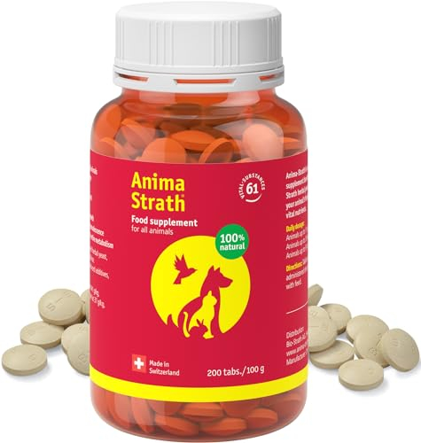ANIMA-STRATH Tabletten - Natürliches Nahrungsergänzungsmittel für Hunde Immunsystem & Verdauungspflege, 61 lebenswichtigen Nährstoffen, Vitaminen, Mineralien, Aminosäuren & präbiotischen Eigenschaften