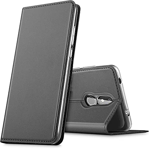 Verco Handyhülle für Nokia 2.4, Premium Handy Flip Cover für Nokia 2.4 Hülle [integr. Magnet] Book Case PU Leder Tasche, Schwarz