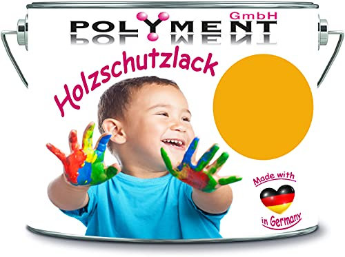 5 Liter Holzschutzlack Holzlack Holzlasur wetterbeständiger Langzeitschutz Wetterschutzfarbe Holzschutzfarbe (RAL 1003 Signalgelb)