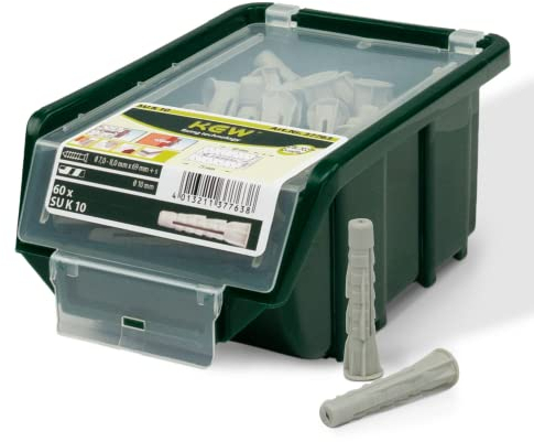 KEW 30x Super Universal Kragen-Dübel - universell einsetzbarer Nylon-Dübel für Beton, Platten, Stein, etc. - Spreiz-Dübel - 12x72 mm - 30er-Set