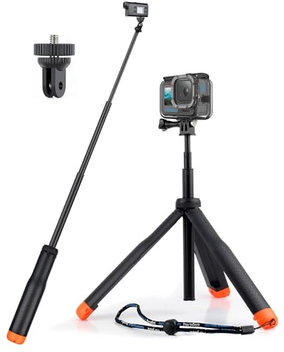 GEPULY Wasserdichtes Selfie-Stick, schwimmendes Handgriff-Stativ für GoPro Hero 11 10 9 8 7 6 5 4 3 2, Fusion, Max, Selfie-Stick, Stativständer