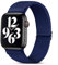 Migeec Armband für Apple Watch 42/44/45mm, Nylon Stretchy Sport Ersatzband für i Watch Serie 8/7/SE/6/5/4/3/2/1 - Blau