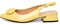 Rio Fiore Scarpe con Tacco, Décolleté, Giallo, 3cm Tacco Largo, Slingback, Similpelle, Cinturino sul Retro, Scarpe comode con Tacco Basso, ML682-0716-3 (Giallo, 37 EU)