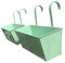 Selections Sage Green Balcony Hanging Garden Planters (Pack of 2) Outdoor Usage 40cm