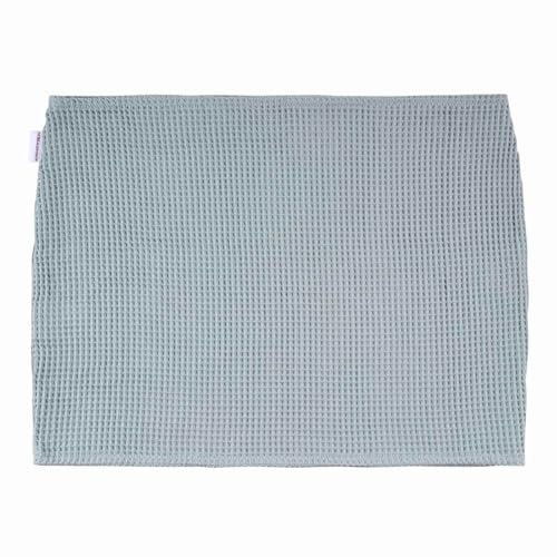 HOBEA-Germany Baby-Lagerungsbezug für Stillkissen XXL Lagerungskissen Schwangerschaftskissen Seitenschläferkissen groß (Waffelmuster graublau, Lagerungsbezug)