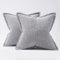 Topfinel Kissenbezug 40x40 Kordsamt grau 2er Set Winter deko Kissenbezüge Kissenhülle Dekorative Kissenbezug Sofakissen Couchkissen Dekokissen Zierkissenbezug Deko Kissenhülle für Wohnzimmer