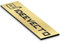 Plaque boite aux lettres personnalisable dimension 100 x 25 mm aspect OR ANTIQUE - Plastique PVC Acrylique - résistant aux intempéries et aux UV - autocollante adhésive au verso produit