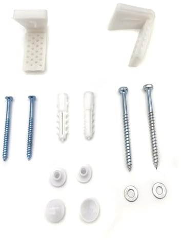 Set di Bulloni di Ancoraggio per Bidet e WC, Viti Fissaggio WC a Terra con Tappo Cromato,Viti di Fissaggio e Spina di Prolunga,Staffa di Montaggio per Fissaggio (vite da 80 mm)