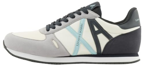Armani Exchange Herren Rio, Essential, Side Logo Sneaker, Navy+ op. White, 46 EU