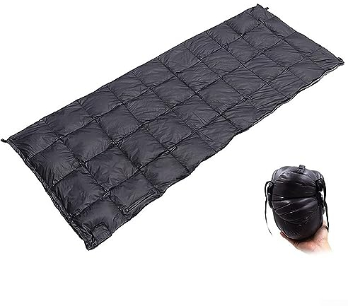 Leichter rechteckiger warmer Daunenschlafsack für Erwachsene – tragbarer, wasserdichter Daunenschlafsack für Rucksackreisen, Camping, Wandern, Outdoor-Aktivitäten
