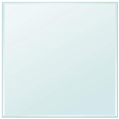 Toshilian Plateau de Table, Dessus de Table Remplacement de Table Dessus de Table carré en Verre trempé 700 x 700 mm