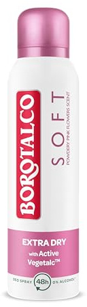 Borotalco Bodyspray Soft- 48 Stunden Wirksamkeit - Formel mit Active VegetalcTM für Dreifach Schutz Gegen Schweiß - 0% Alkohol - Deodorant für Herren & Damen