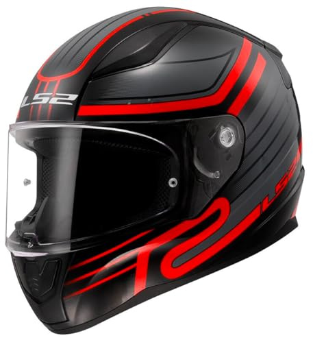 LS2 integralhelme moto Rapid II Circuit schwarz rot L